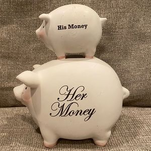 Cutest Piggy Bank ever! His Money Her money!